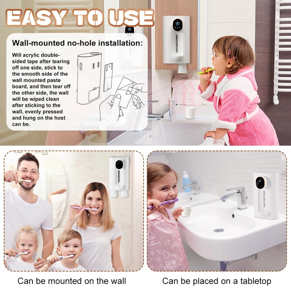 iHave Tandenborstelhouder met Tandpasta Dispenser en 3 Bekers – Zuiver Zwart Design voor Badkamerdecoratie, All-in-One Badkamerorganizer & Opbergoplossing voor Tandenborstels en Accessoires