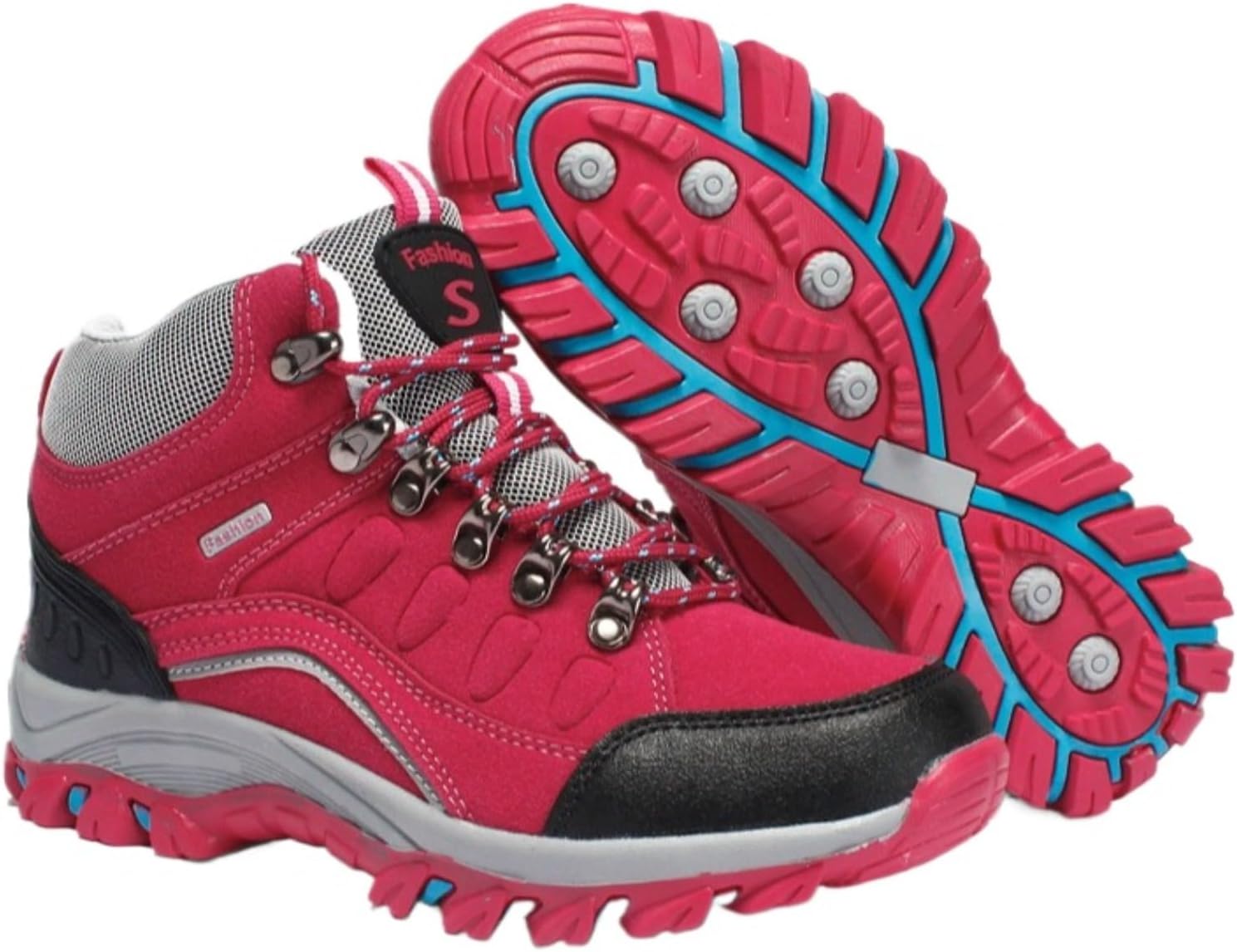 Women's Comfortable High-Top Hiking Boots, Non-Slip Durable Ankle Shoes for Outdoor Trekking & Trail Walking