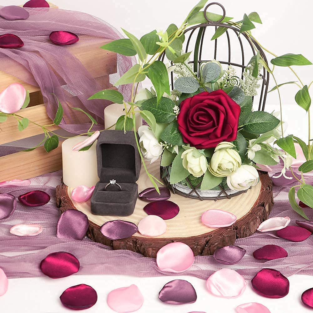 300 Petali Di Rosa Artificiali In Seta Rosso - Decorazioni Per Matrimoni, Centrotavola, Coriandoli Da Tavola E Percorso Navata