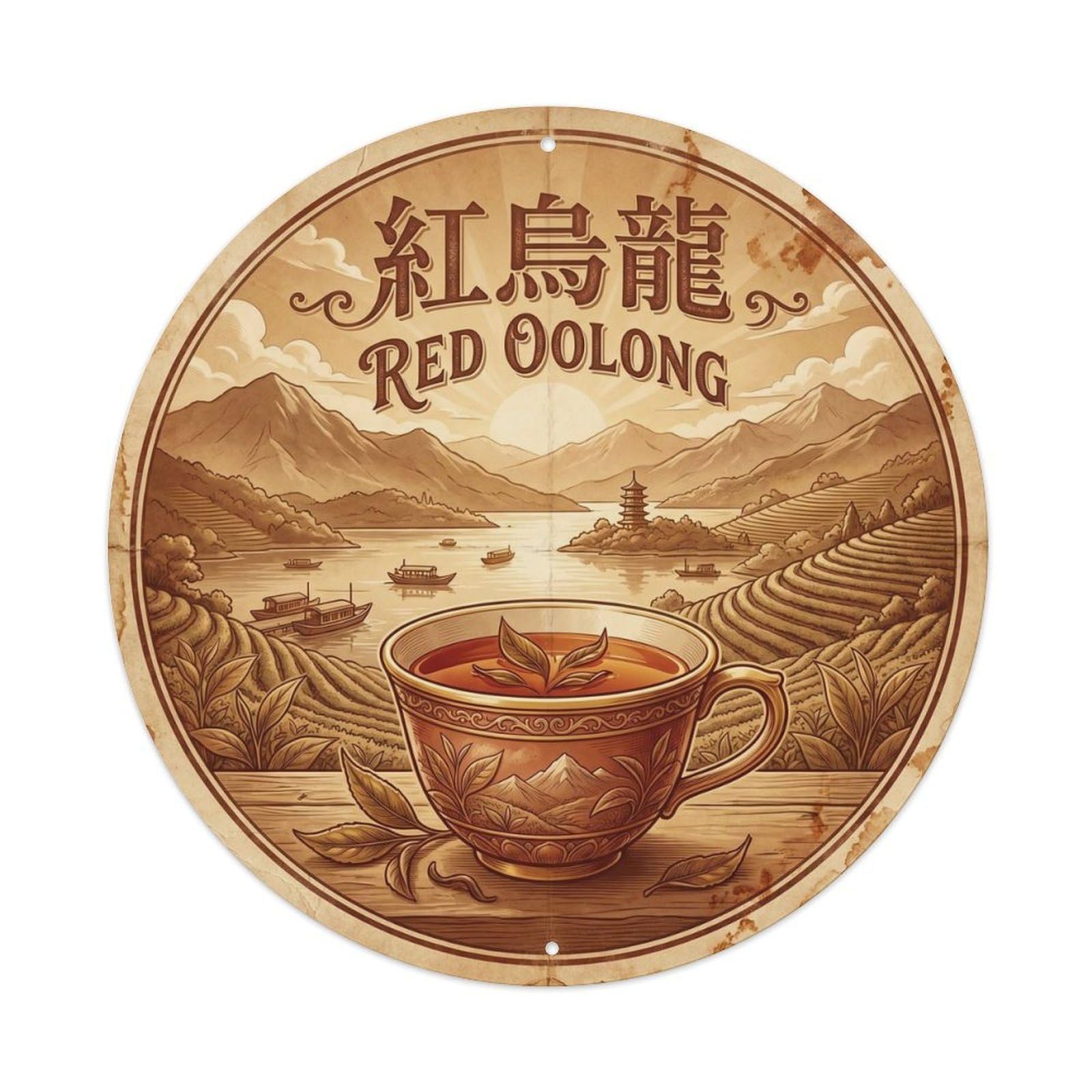 Tea Cup Taiwan Afternoon Brew Infusion Classic Cafe Metal Tin Sign