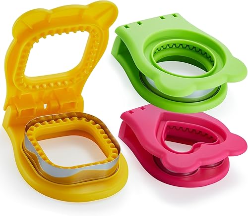 Cortador de sándwiches y sellador para niños, sándwiches de bolsillo cuadrado redondo con corazón, ideal para sándwiches de desayuno, lonchera y