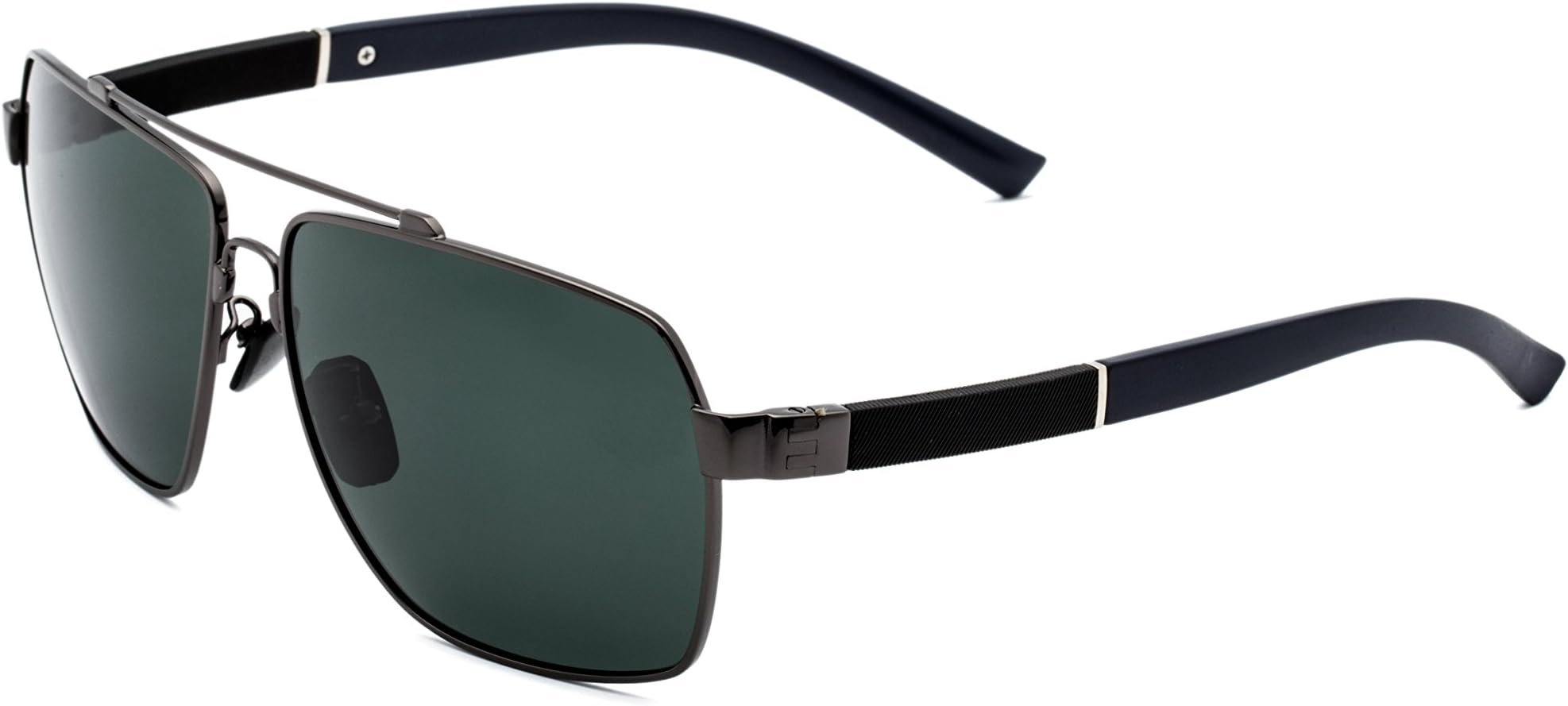 Sunglasses Man Polarized Aviator Light-weight Fashion Sports Metal Frame UV400 Protection with Case, Pouch, Cloth and Polarization Testing Card