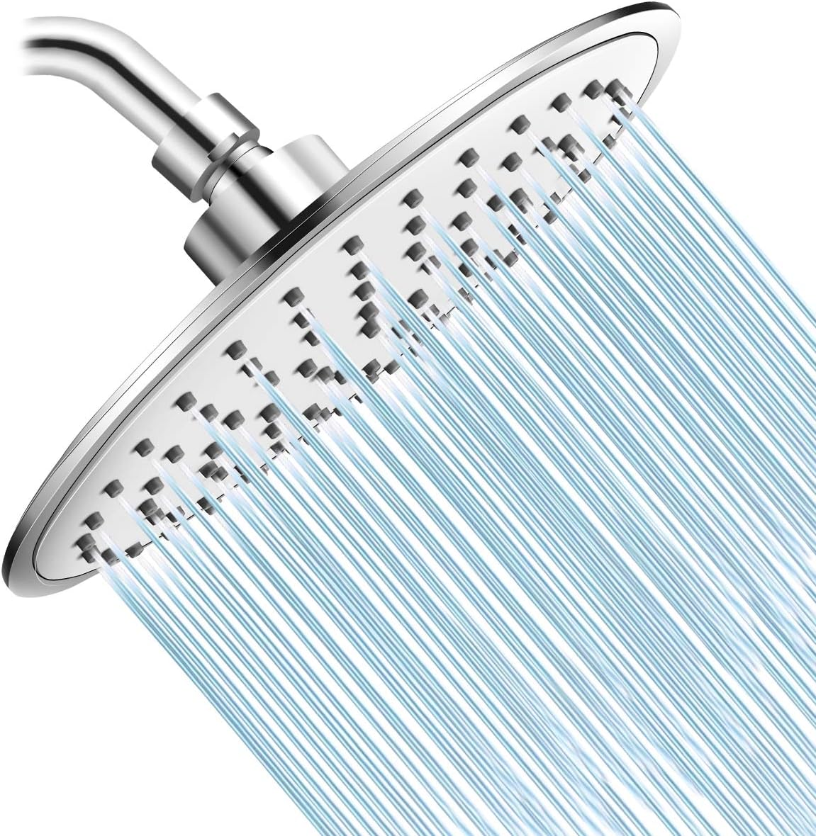 Baban Rainfall Shower Head,High Pressure 8 inch Large Rain Shower Head ABS Polish Chrome Finish with Filter to Anti-clog Anti-leak, Awesome Shower Experience for Bathroom Home Hotel