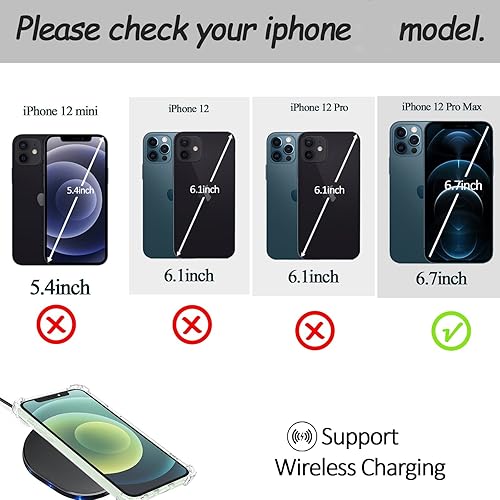 Miniatura 2 de MINSCOSE Funda transparente con purpurina para iPhone 12 Pro Max, funda de lujo y flexible con diamantes de imitación brillantes con cristal