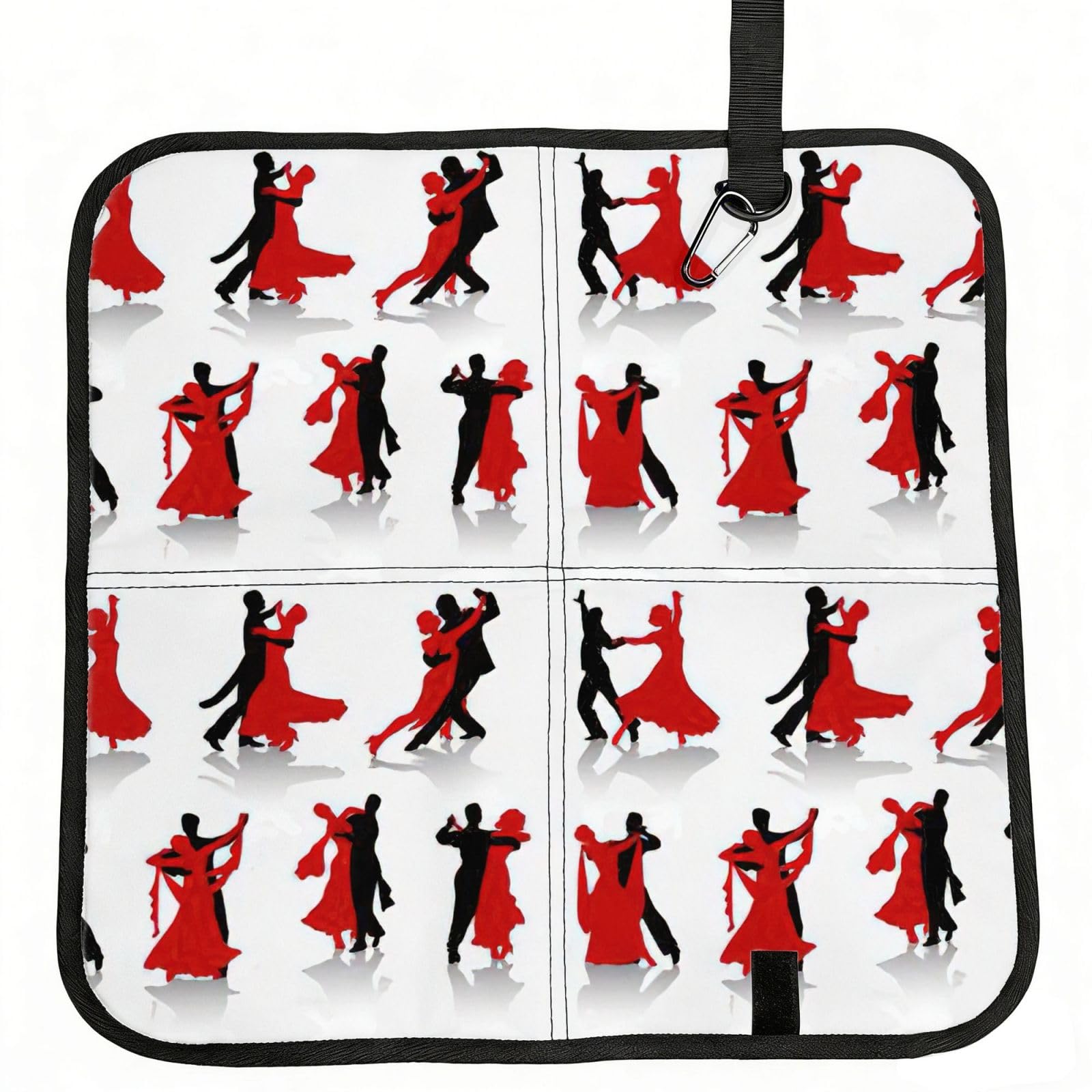 NImongt Ballroom Dance Print Portable Chair Pad Foldable Seat Cushion Outdoor Seating Office Picnic Camping