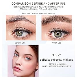 DAGEDA 2Pcs Dark Brown Brow Gel, Eyebrow Setting Gel, Waterproof and Sweat-Proof, Eyebrow Repair Liquid for Brows Styling 1.81oz