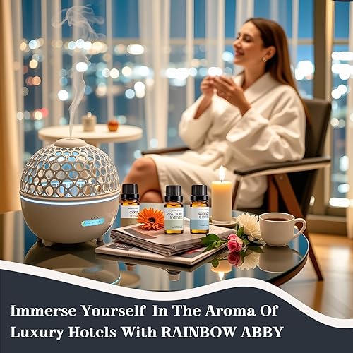 Miniatura 68 de RAINBOW ABBY Juego de aceites aromáticos para caballeros, cuero, ron de laurel, madera de teca, cedro, tabaco dulce, sándalo para aromaterapia