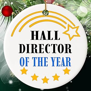 Congratulation Gift for Hall Director Ornament Cirle Ceramic - The Awesome Hall Director of The Year