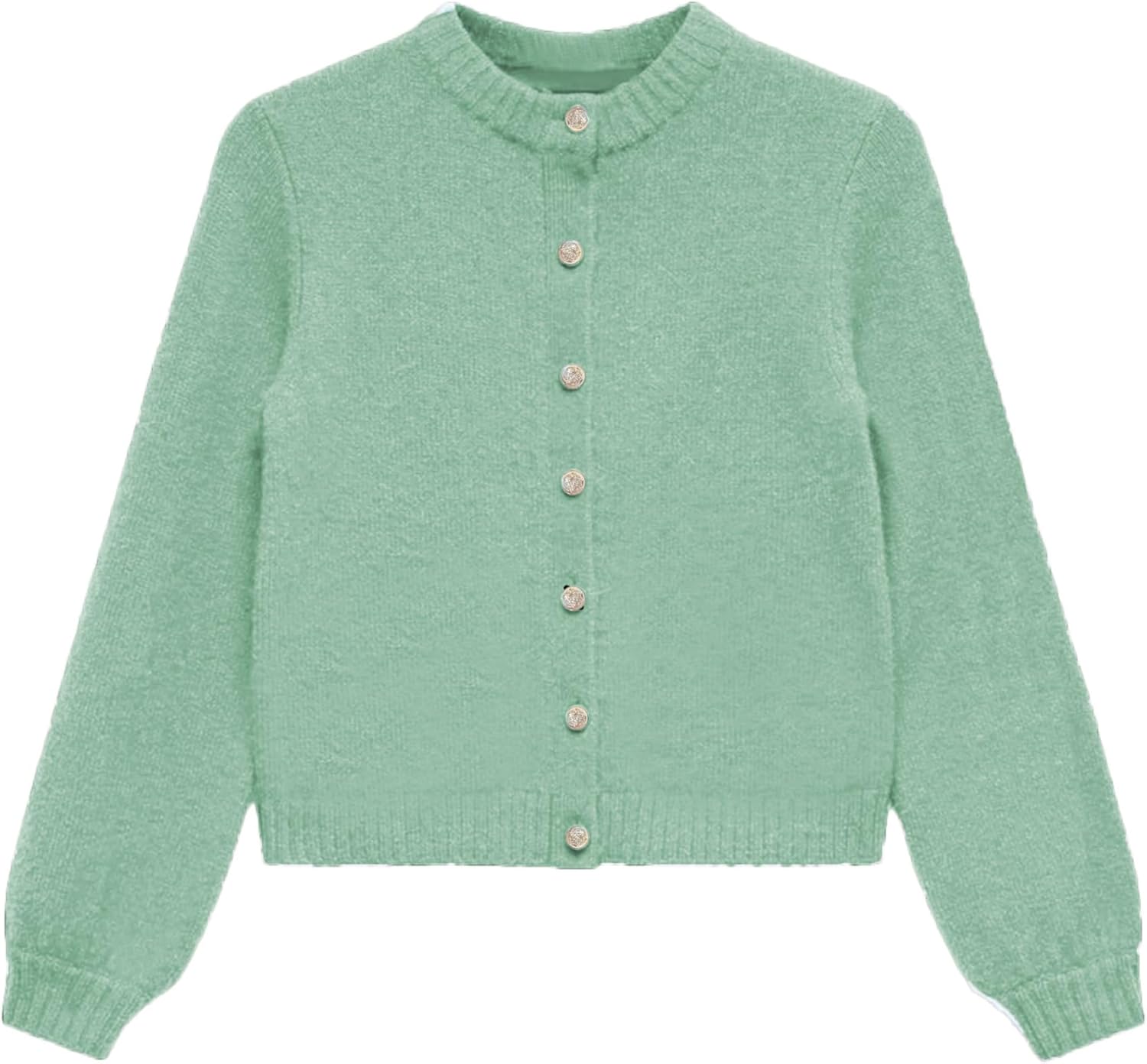 Womens Cardigan Sweaters Cropped Long Sleeve Button Knit Sweater Outerwear Casual Fall Trendy Jackets