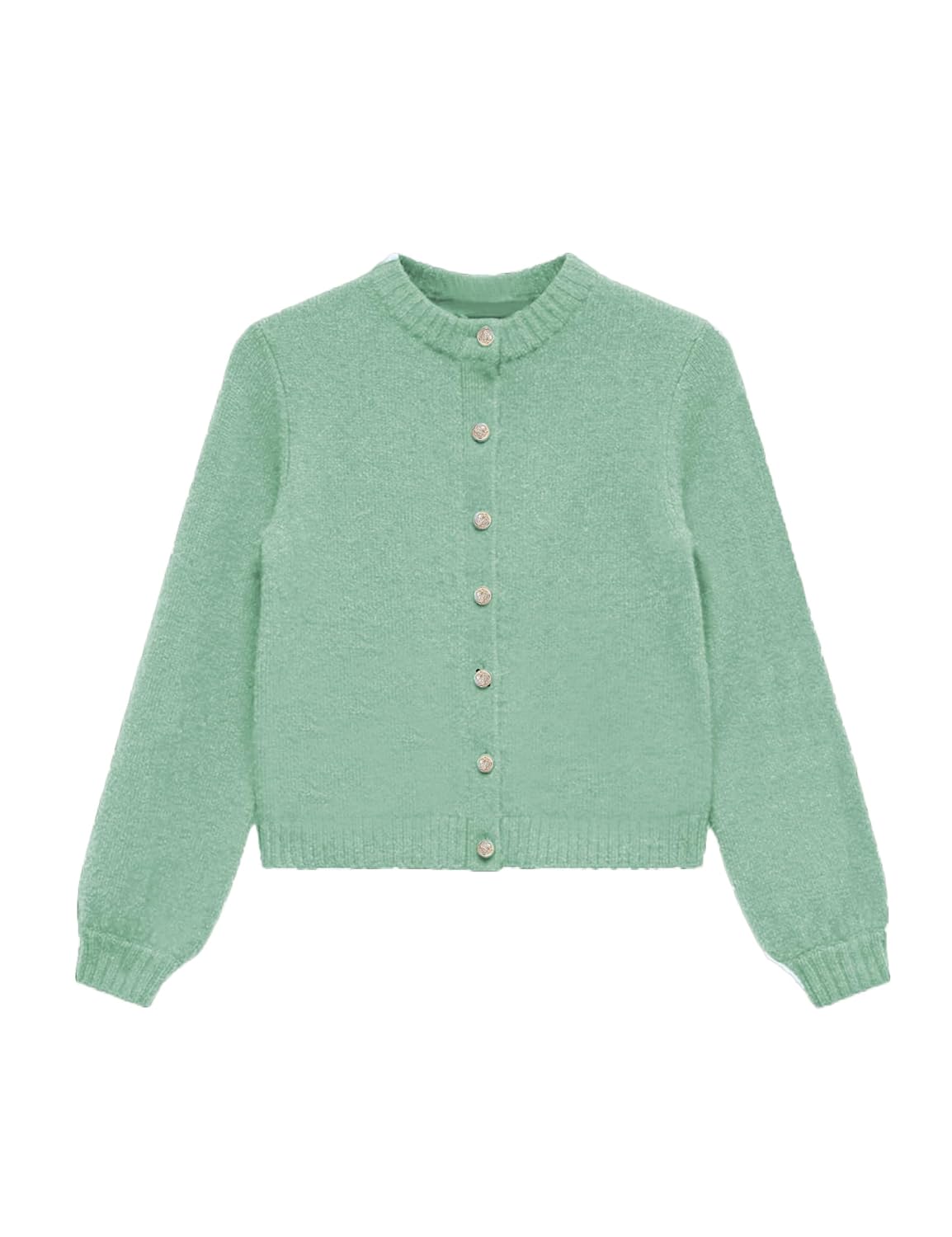 Womens Cardigan Sweaters Cropped Long Sleeve Button Knit Sweater Outerwear Casual Fall Trendy Jackets