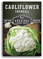 Snowball Heirloom Cauliflower Seeds - Cold Hardy Non-GMO Short Season Variety for Spring Fall Gardens | Survival Garden Seeds