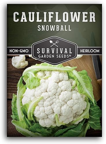 Snowball - Semilla de coliflor para plantar, 3 paquetes con instrucciones para plantar y cultivar increíbles verduras blancas en tu huerto casero, Snowball - Semilla de coliflor para plantar, 3 paquetes con instrucciones para plantar y cultivar increíbles verduras blancas en tu huerto casero,