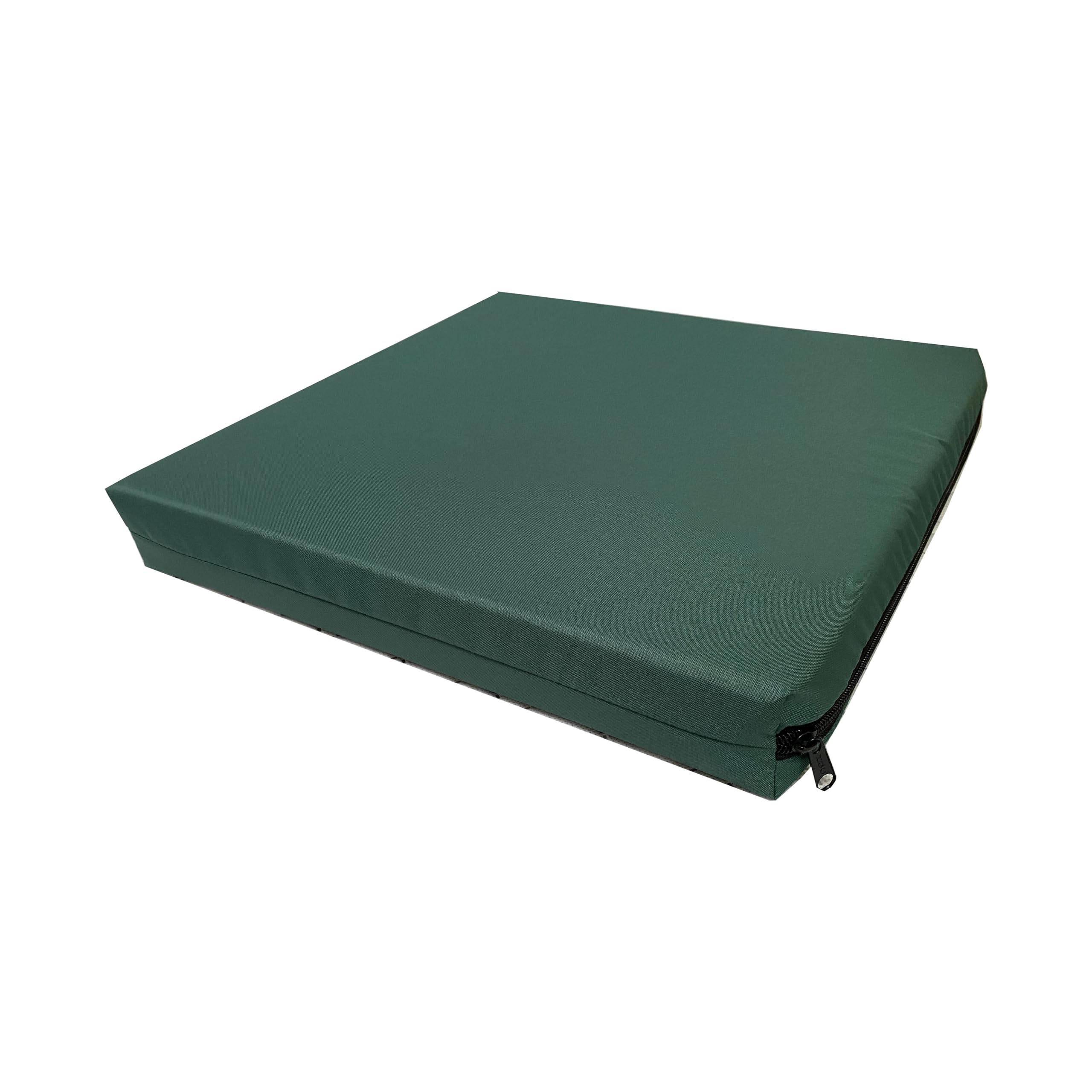 GRIZZLY FOAM 4cm Thick Waterproof Seat Pad Chair Cushion Kitchen Dining Living Room Patio Garden Rattan Furniture Foam Filled Strong Fabric Removable Zip Cover (Bottle Green, 36 x 36cm / 14" x 14") — image 1