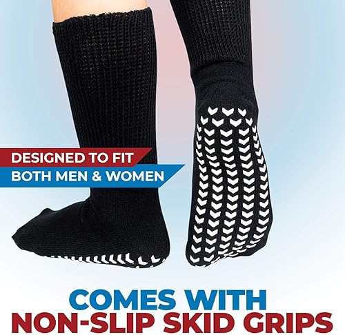 Miniatura 5 de Calcetines de hospital para hombres con agarres, calcetines antideslizantes para hombres y mujeres, calcetines diabéticos para hombres, calcetines
