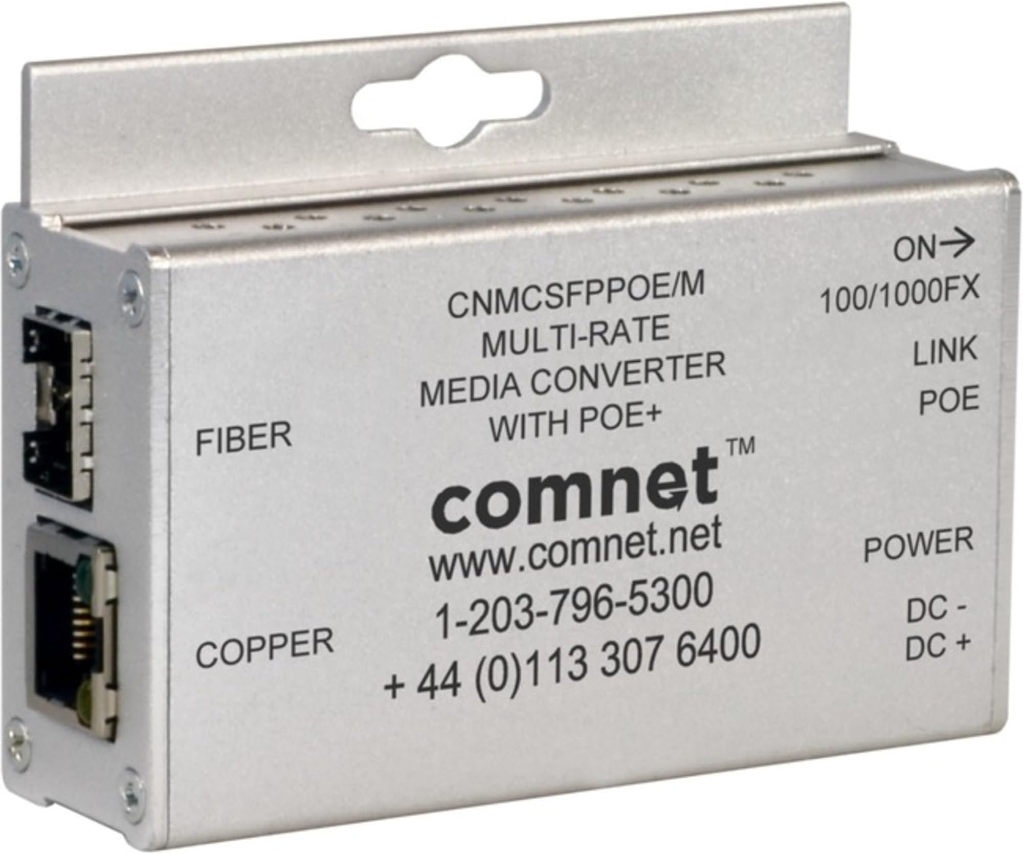 CNMCSFPPOEM CNMC[2,4] SFP[POE][/M] Transceiver/Media Converter - Network (RJ-45) - 1x PoE+ (RJ-45) Ports - Single-Mode, Multi-Mode - Gigabit Ethernet - 10/100/1000Base-T, 1000Base-X -