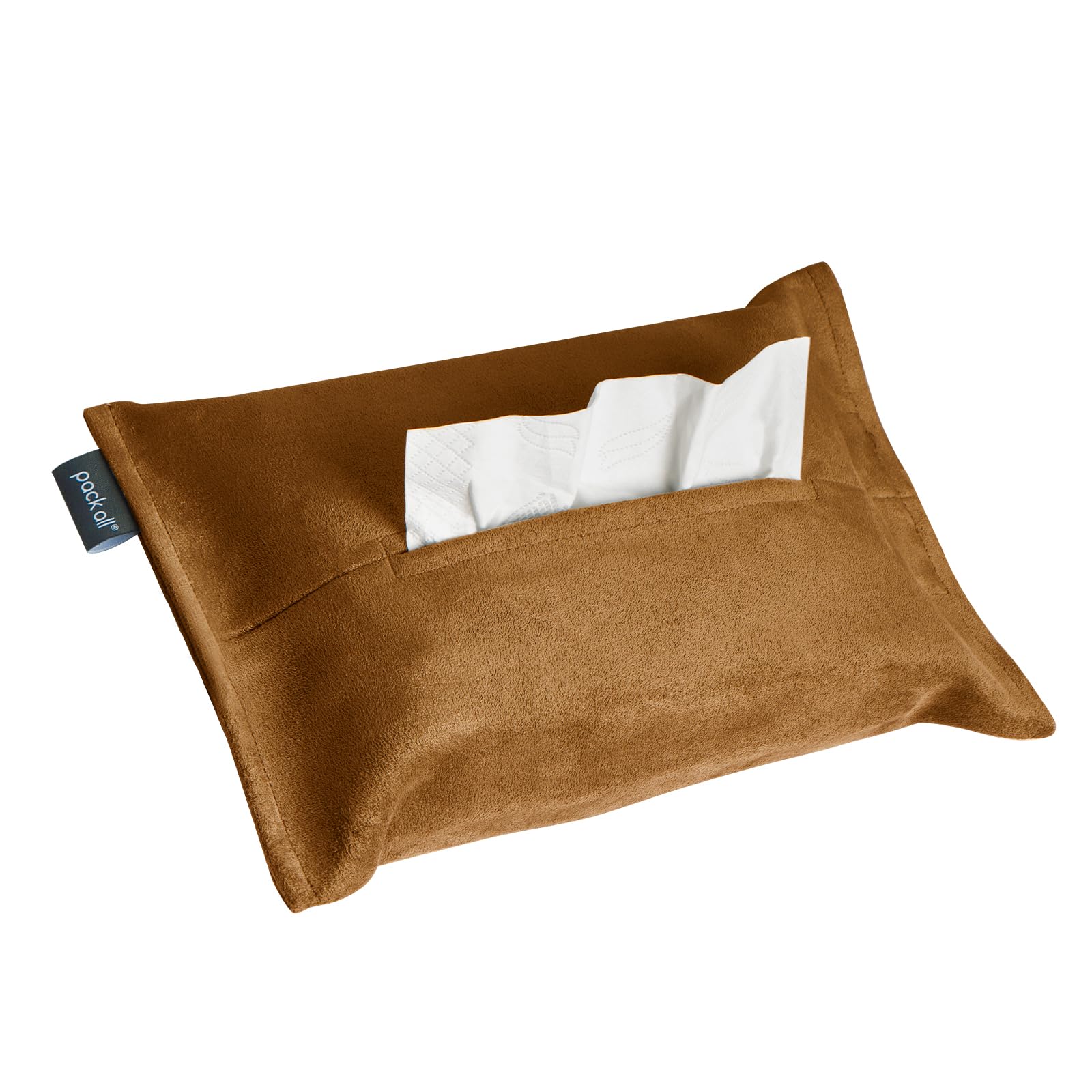 pack all Car Tissue Holder Premium Microsuede Sun Visor Napkin Dispenser Wipes Case for Backseat Vehicle Accessories Mocha — view 7