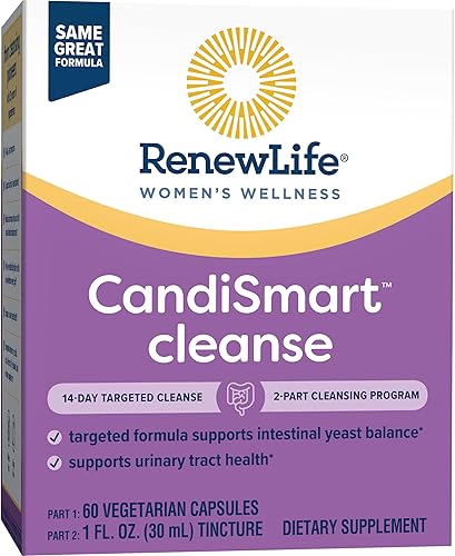 Miniatura 4 de Renew Life Adult Cleanse CandiSmart - Programa de limpieza de levadura de 15 días - Kit de 2 partes - Sin gluten y lácteos - 60 cápsulas