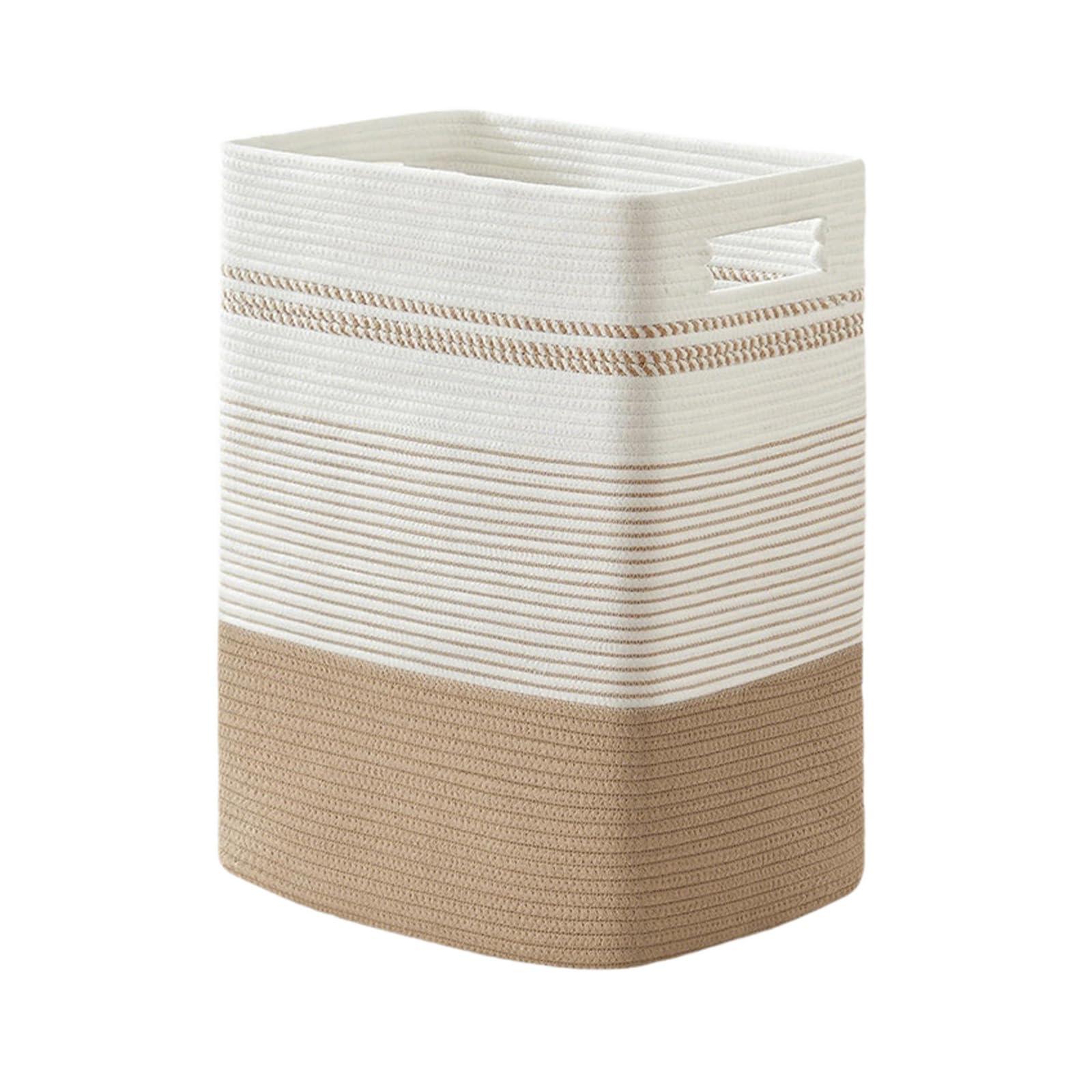 PANGBOER Natural Cotton Storage Bin Geometric Pattern Strong for Organizing Pillows Books Magazines and More Contemporary Decor Basket