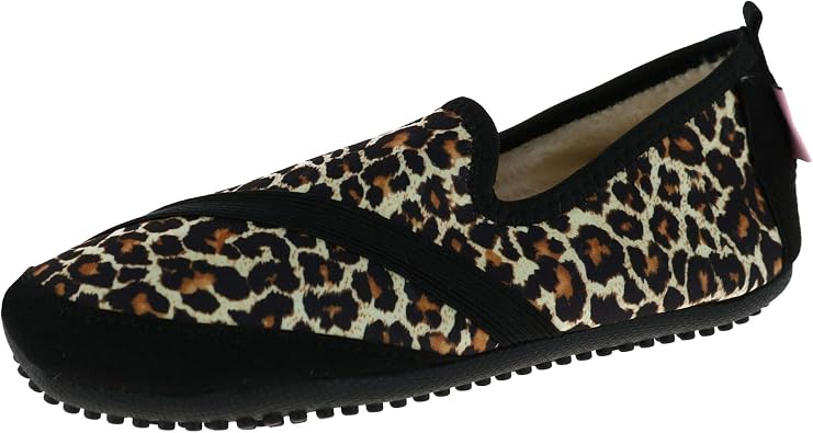 Fitkicks KOZIKICKS Active Lifestyle Slippers Indoor/Outdoor Footwear Shoes for Women Medium, Cheetah