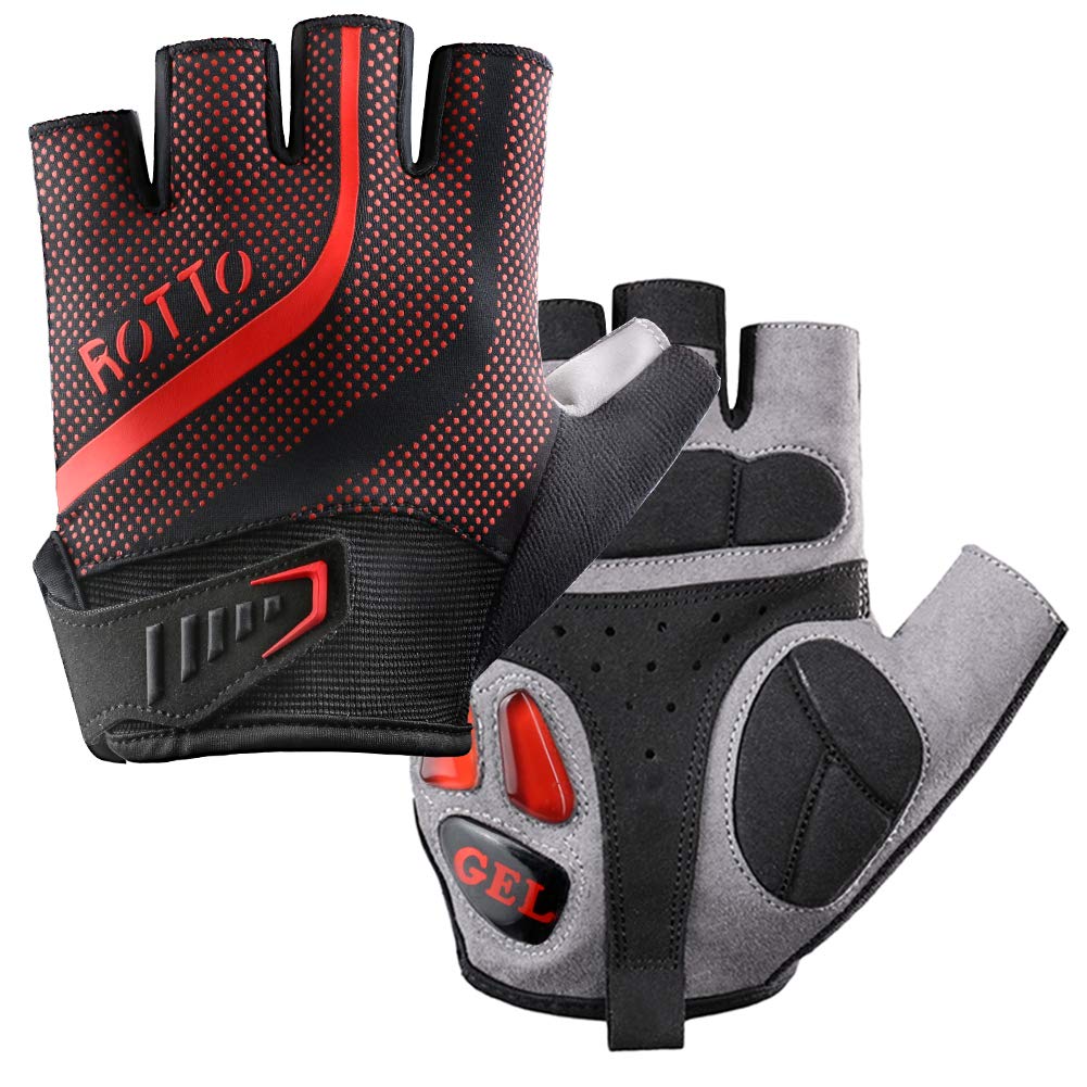 ROTTO Fahrradhandschuhe MTB Handschuhe Halbfinger für Herren