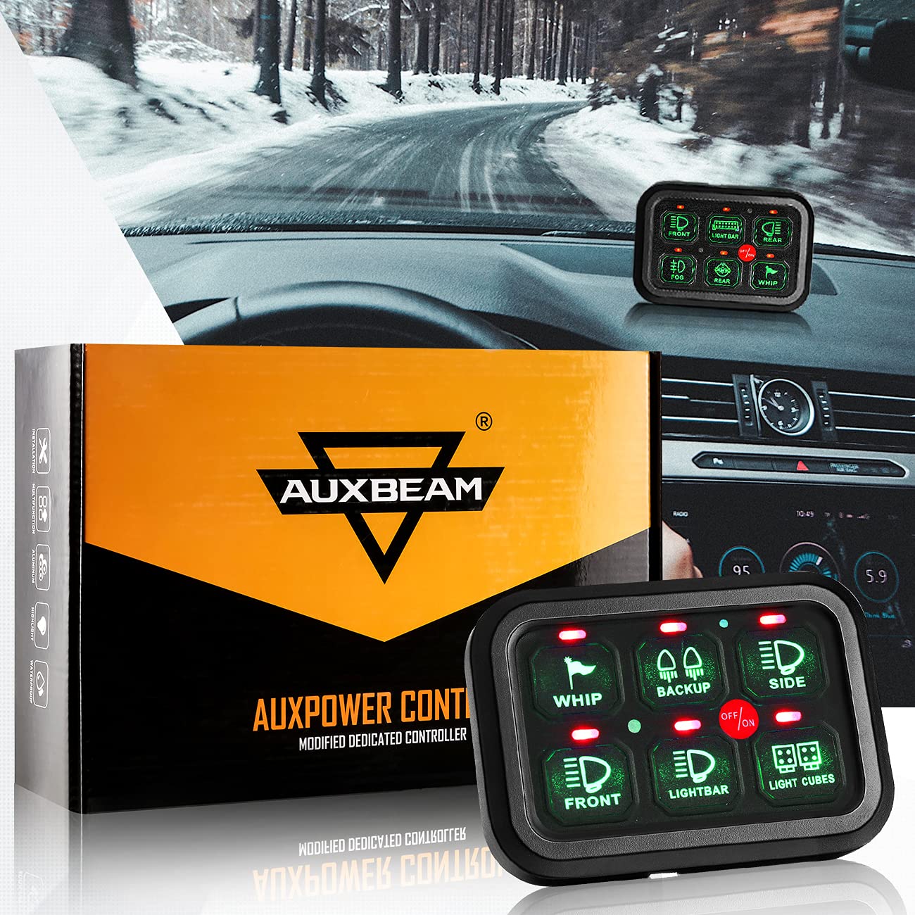 Buy Auxbeam 6 Gang Switch Panel, Universal Circuit Control Relay System