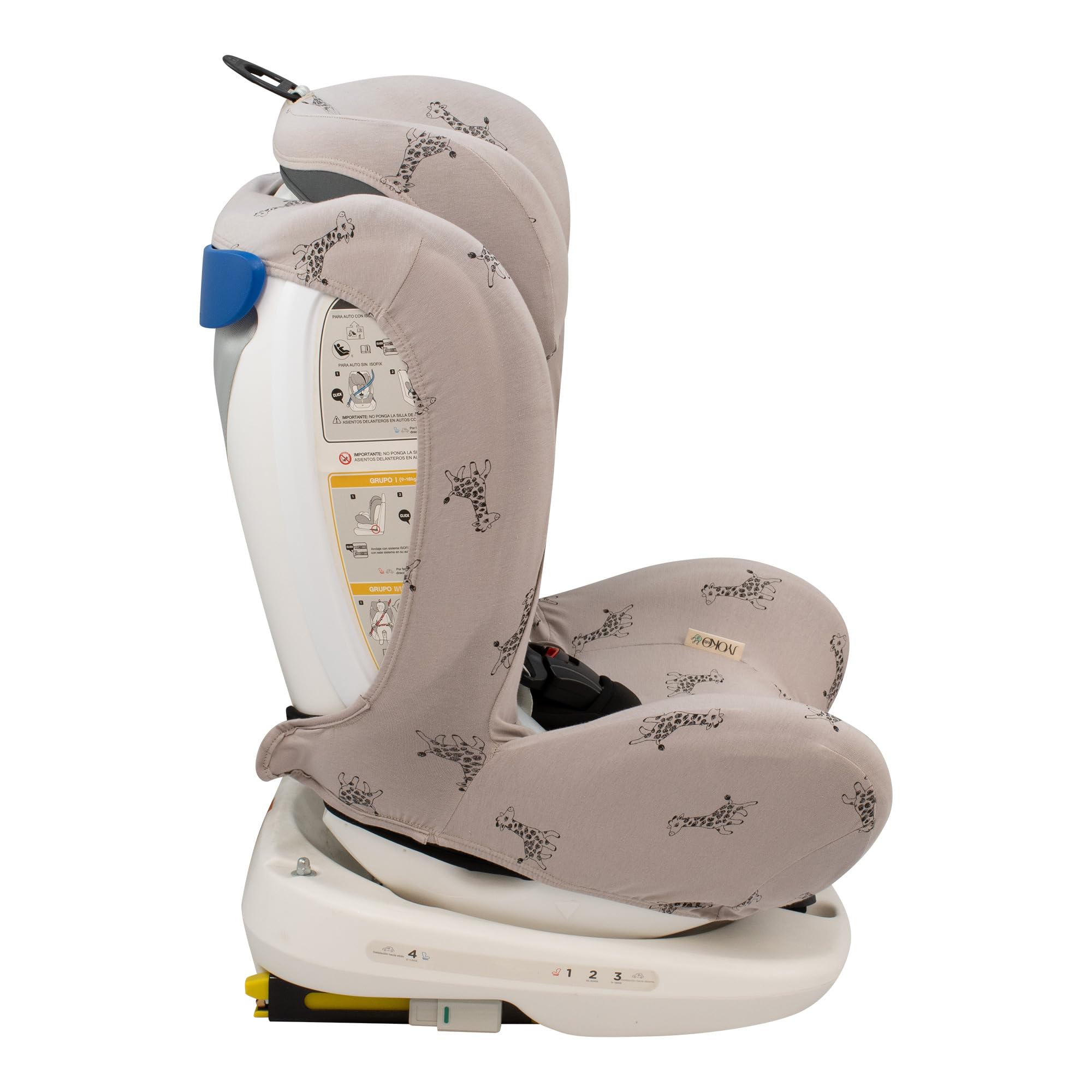 JYOKO Kids Funda de algodón para Silla de Coche Compatible Star Ibaby, Baby Auto Fix NOE (Giraffe)