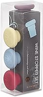 Vista 2 de Outset B229 Tapones de silicona para botellas de vino, juego de 4, surtido