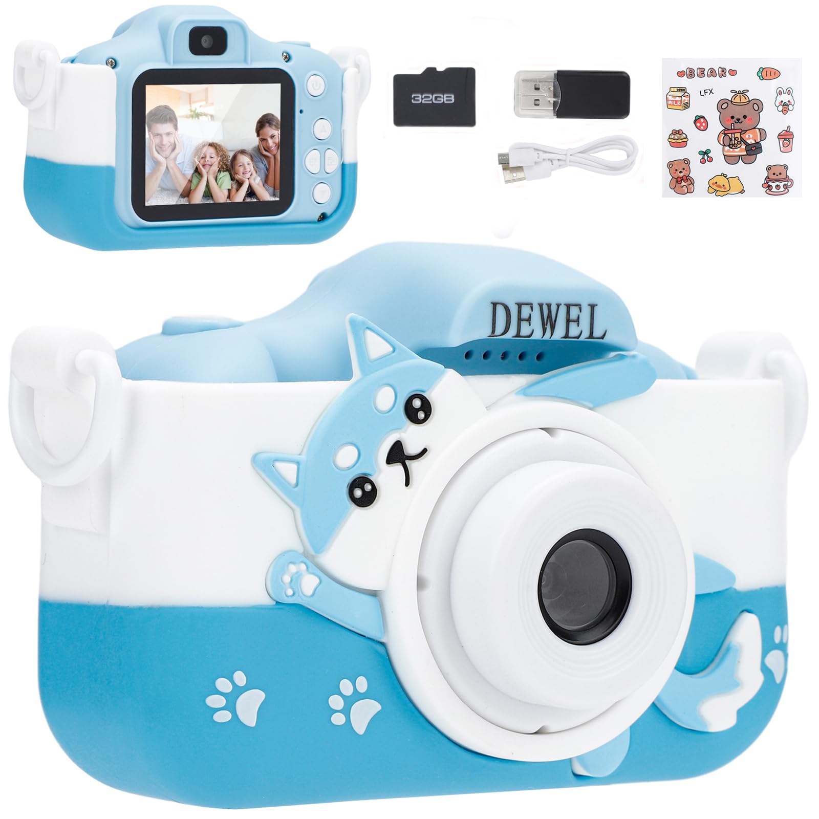 Amazon.co.jp: DEWEL キッズカメラ 子供用 トイカメラ 2.0イン SD