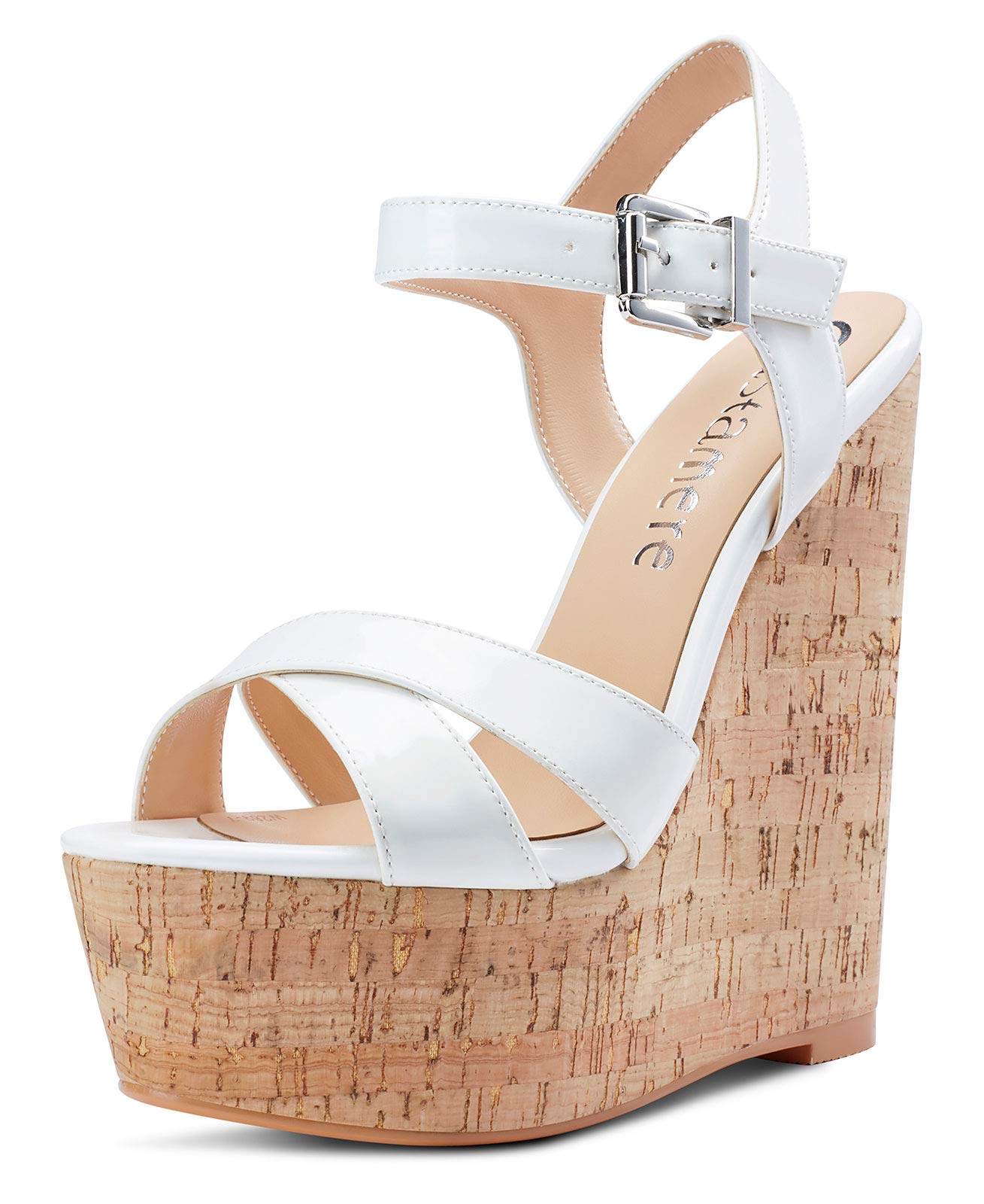 Castamere Zapatos de Tacón Plataforma Mujer Sandalias con Cuña Moda Punta Abierta Wedge High Heels Zapatos