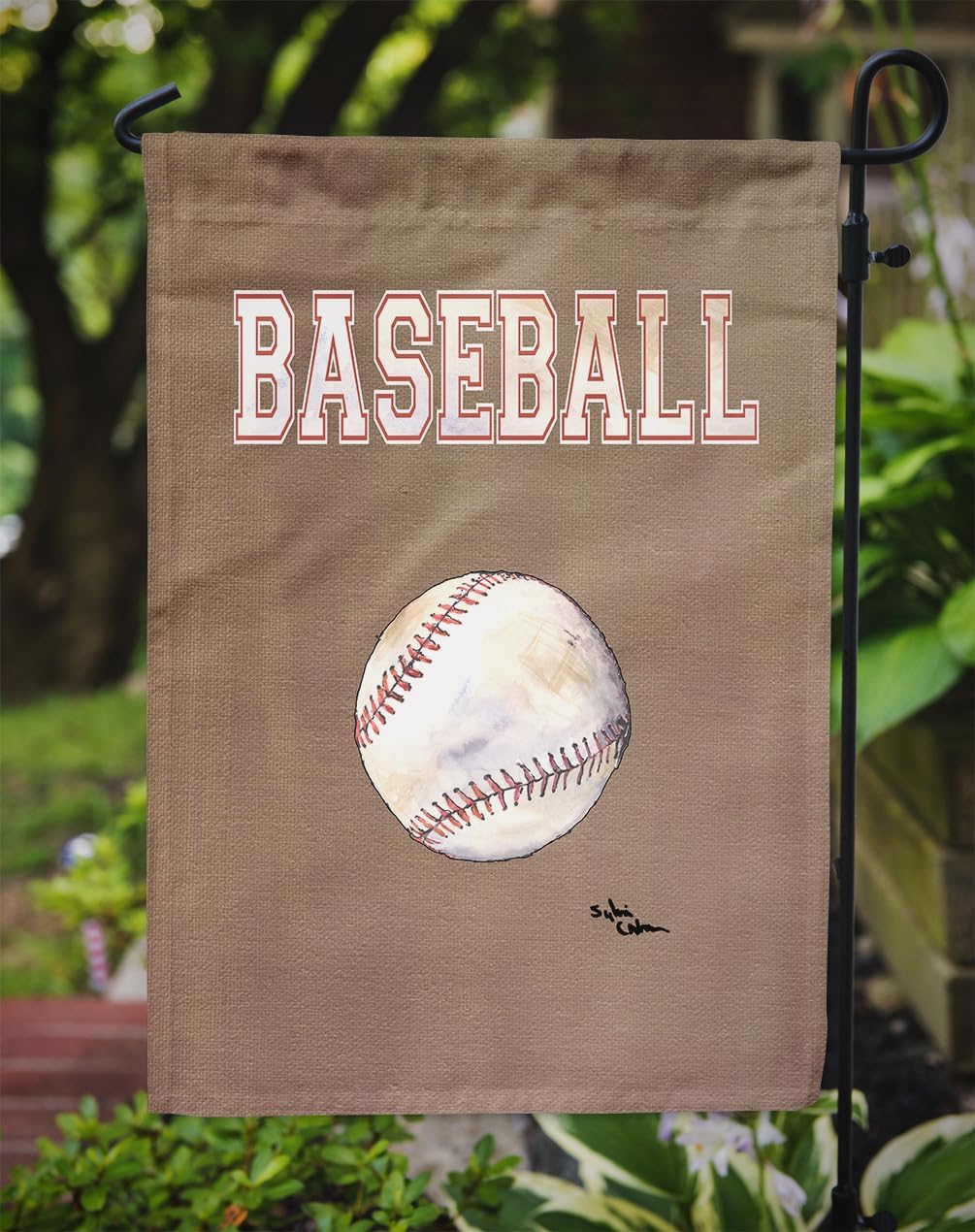 Caroline's Treasures 8485GF Baseball Garden Flag Mailbox Flag Decorative Yard Flag Banner Outside Patio Artwork Yard Flower Beds, Garden Size, Multicolor