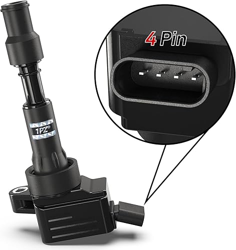 Miniatura 6 de 1PZ HD2-SXE Juego de 4 bobinas de encendido de repuesto para Hyundai Elantra Hyundai Sonata Veloster Kia Forte Kia Optima 2016 2017 2018 2019 2020