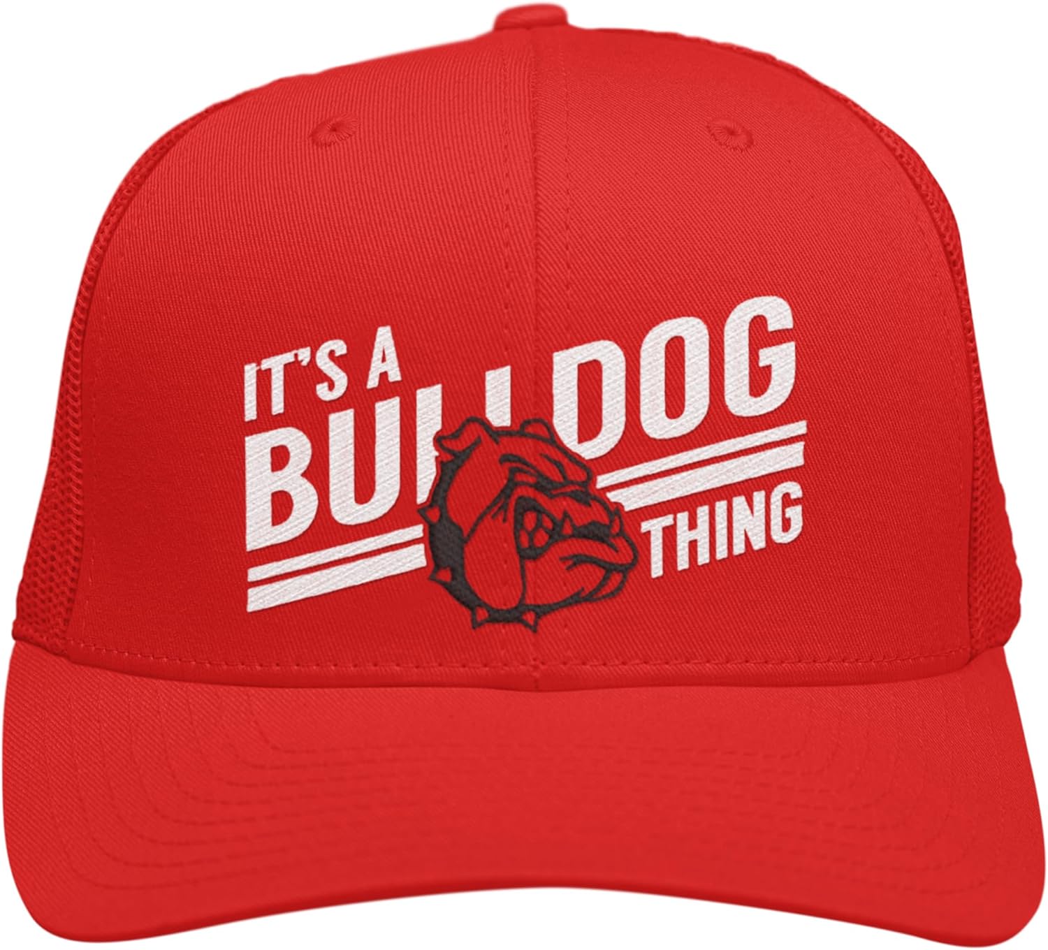 Its a Bulldog Thing Hat – Bull Dog Cap, Georgia Hats, Georgia Baseball Cap, Georgia Trucker Cap, Snapback Adjustable Red