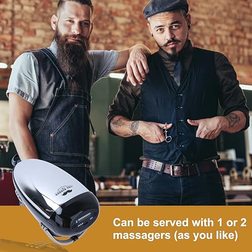 Miniatura 4 de Masajeador de calor de mano con cableinalámbrico, masaje profesional de vibración de carga USB para cuello, piernas, manos, 2 nodos de masaje, 1