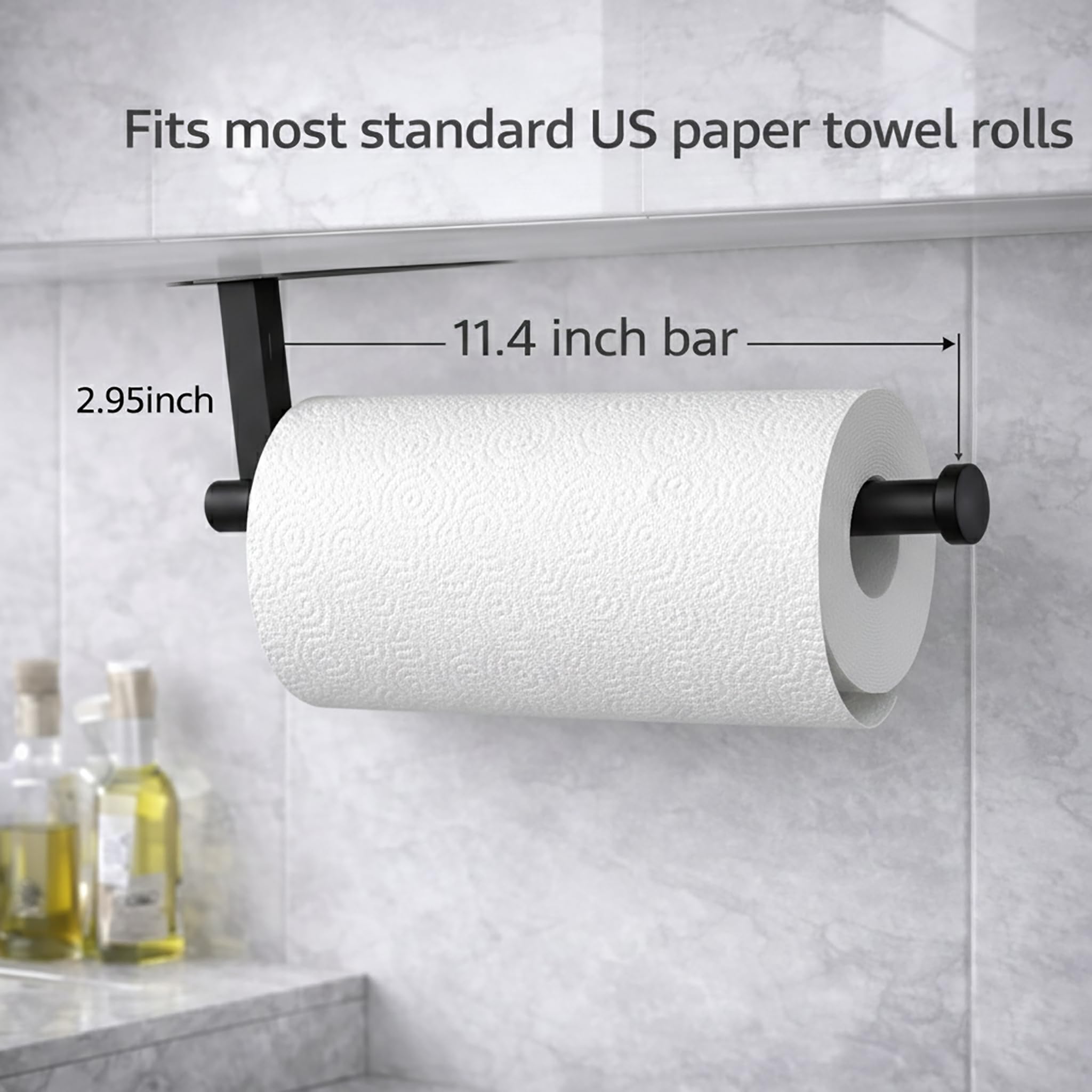 Stainless Steel Paper Towel Holder - Wall Mount or Adhesive -2 Stainless Steel Paper Towel Holder - Wall Mount or Adhesive -2