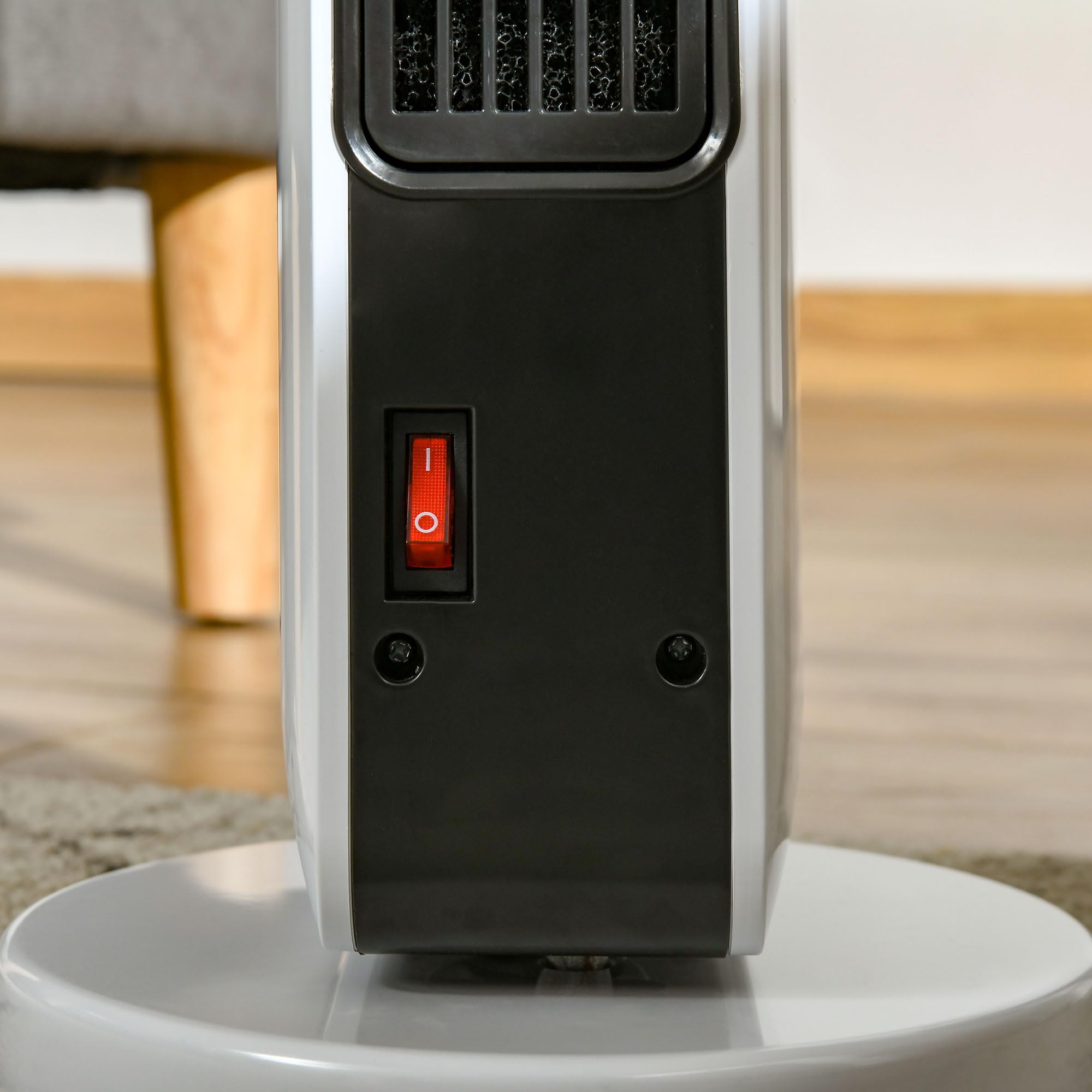 HOMCOM Radiateur Électrique Oscillant Céramique PTC 21 x 21 x 73 cm
