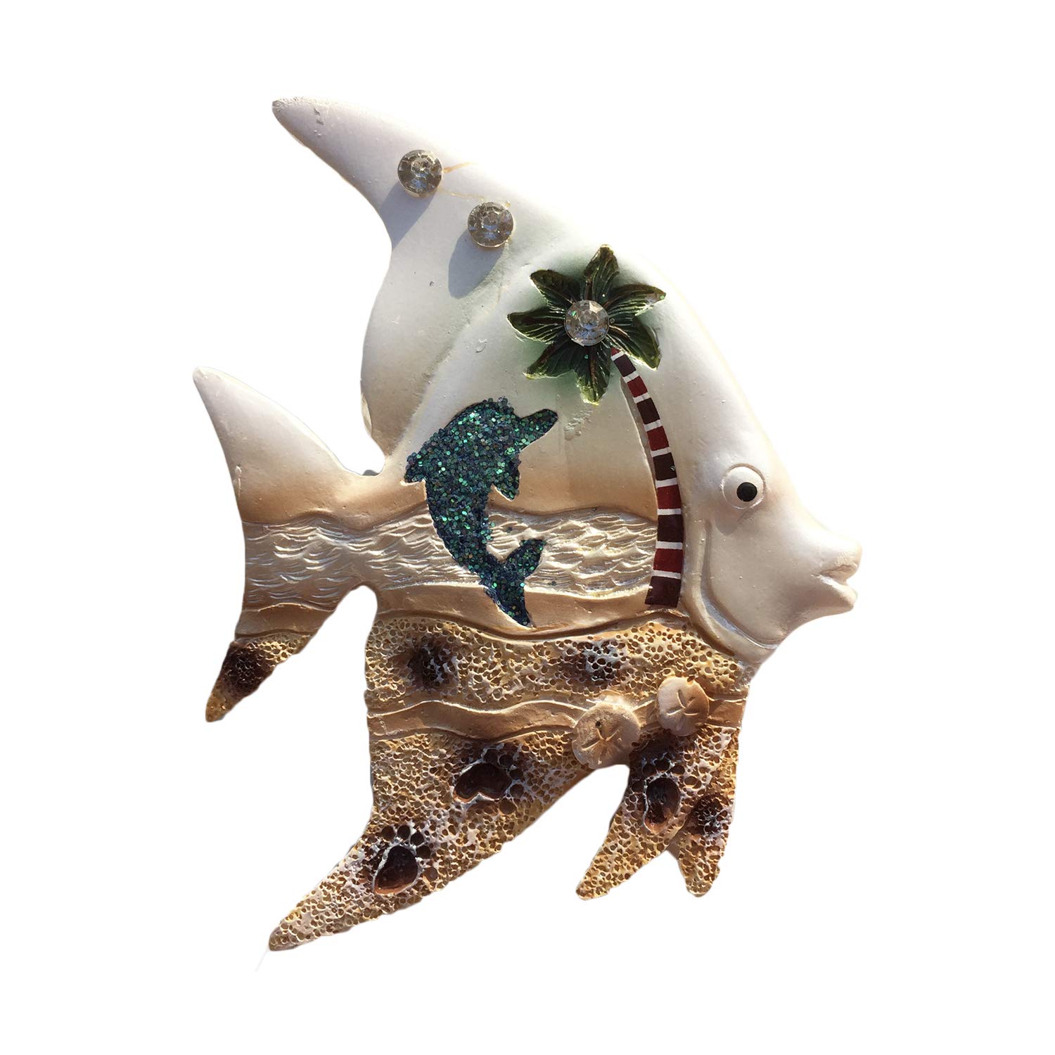 Wedarego Fish3 Bahamas Palau Jamaica Ocean Style 3D Fish Fridge Magnet Tourist Souvenirs Resin Magnetic Refrigerator Magnet Home & Kitchen Decoration Collection Gift