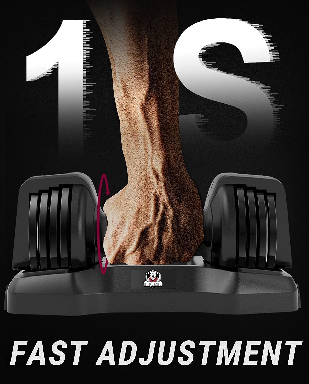 Adjustable Dumbbell, HAPBEAR 12.5/25 LBS Adjustable Exercise Dumbbell Set, Adjustable Weight by Turning Handle, Free Weight Set for Gym Home Men Women Fitness : Sports & Outdoors