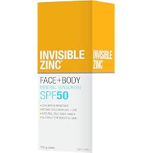 Invisible Zinc - Face + Body SunscreenSPF 50 UVA - UVB 150g160ml