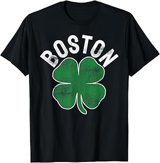 Shamrock Massachusetts Boston ST PATRICKS DAY Irish Green T-Shirt