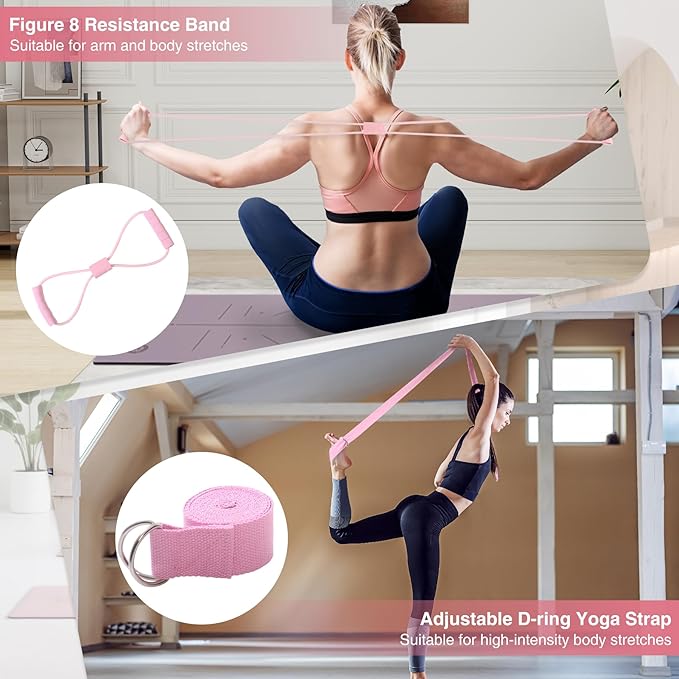 Set de Pilates REDCAMP con Aro, Bandas, Pelota y Accesorios miniatura 4