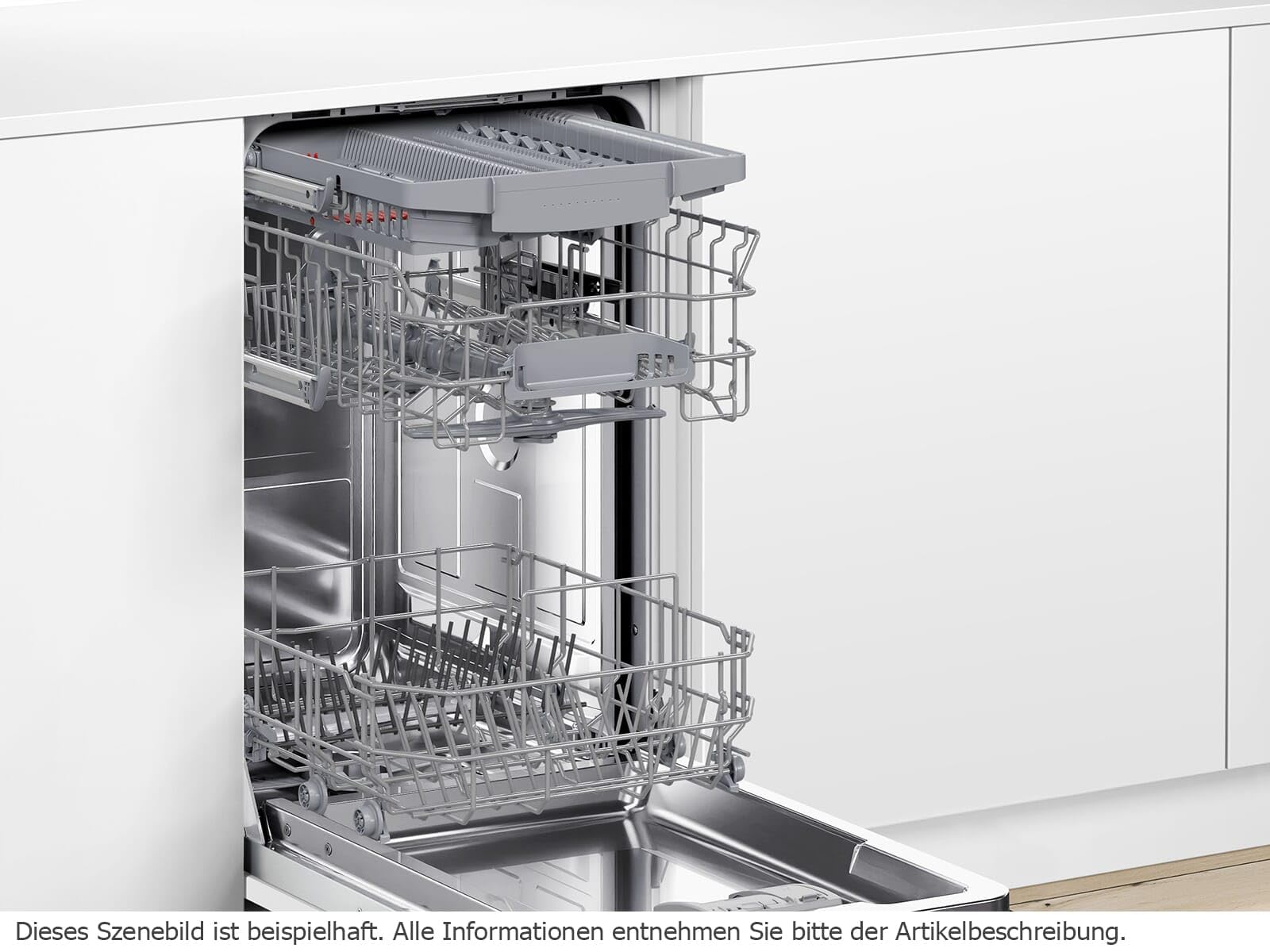 Bosch SPU4HMS10E Serie 4 - Lavavajillas para bajo encimera inteligente de 45 cm, cajón para cubiertos, secado extra, SpeedPerfect Plus, limpieza higiénica, asistente de programa, cesta superior