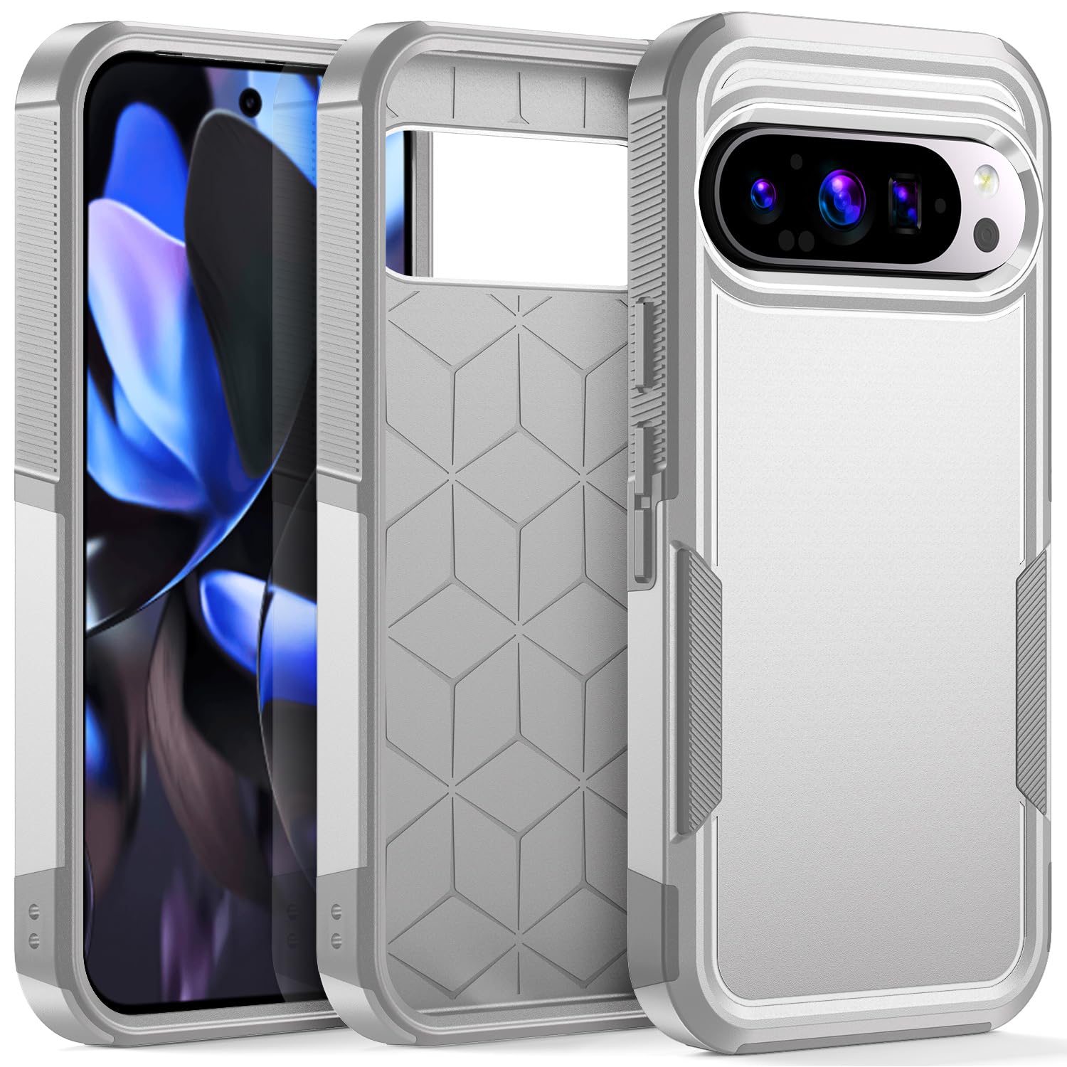 Raysmark for Google Pixel 9 Pro XL Case, [Shockproof] Military Grade Proof Protection [Dropproof] Rugged Protective Heavy Duty Phone Case Cover for Google Pixel 9 Pro XL (White)