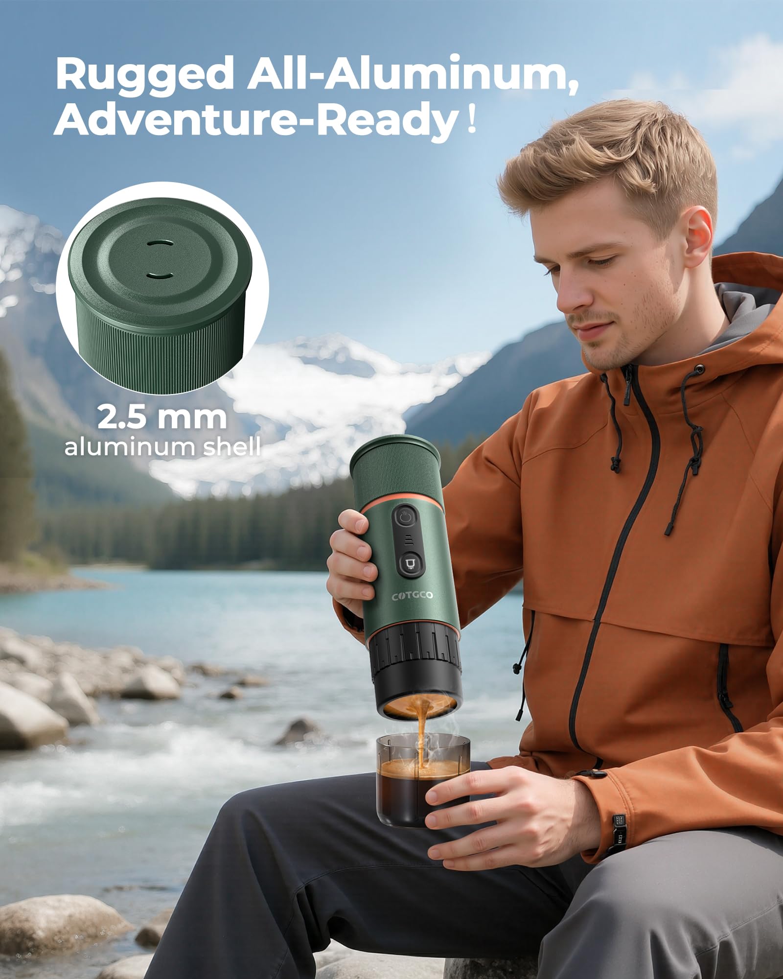 20-Bar Self-Heating Portable Espresso Gallery Image