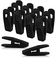 Vista 1 de Clips de terciopelo negro para perchas de terciopelo. Paquete de 10