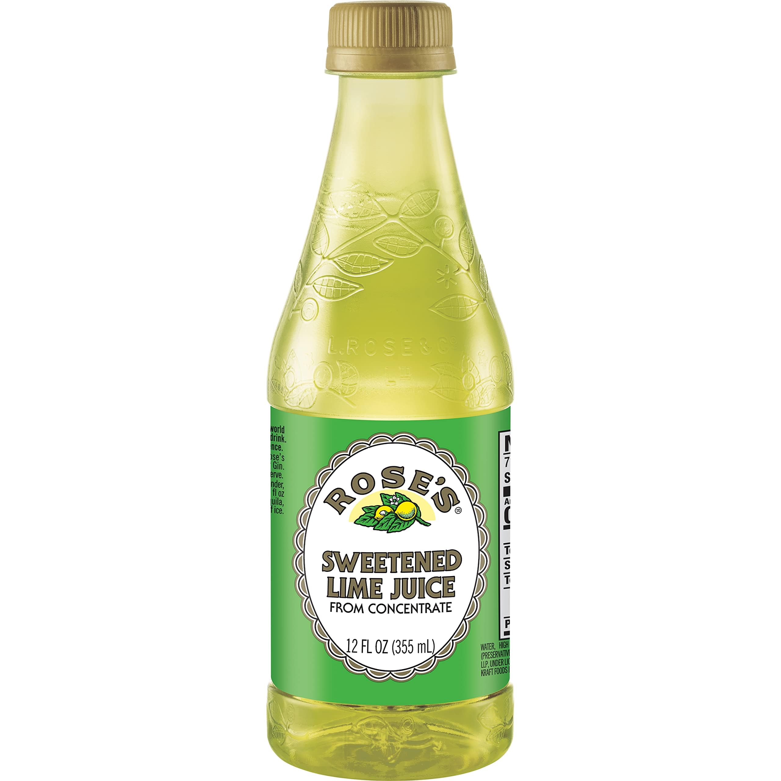 Rose's Sweetened Lime Juice, 12 fl oz bottle (Pack of 6), Made with Real Lime Juice, Mixer to Add to Cocktails and Non-Alchoholic Drinks, Trusted by Bartenders