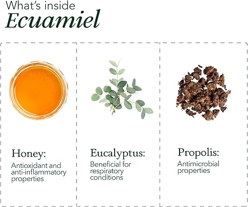 Miniatura 5 de Vall-Eucamiel - Solución oral Eucamiel - 8 fl oz (8.1 fl oz) - Sabor a eucalipto - Apoya la expulsión natural de flema y alivia la garganta para una