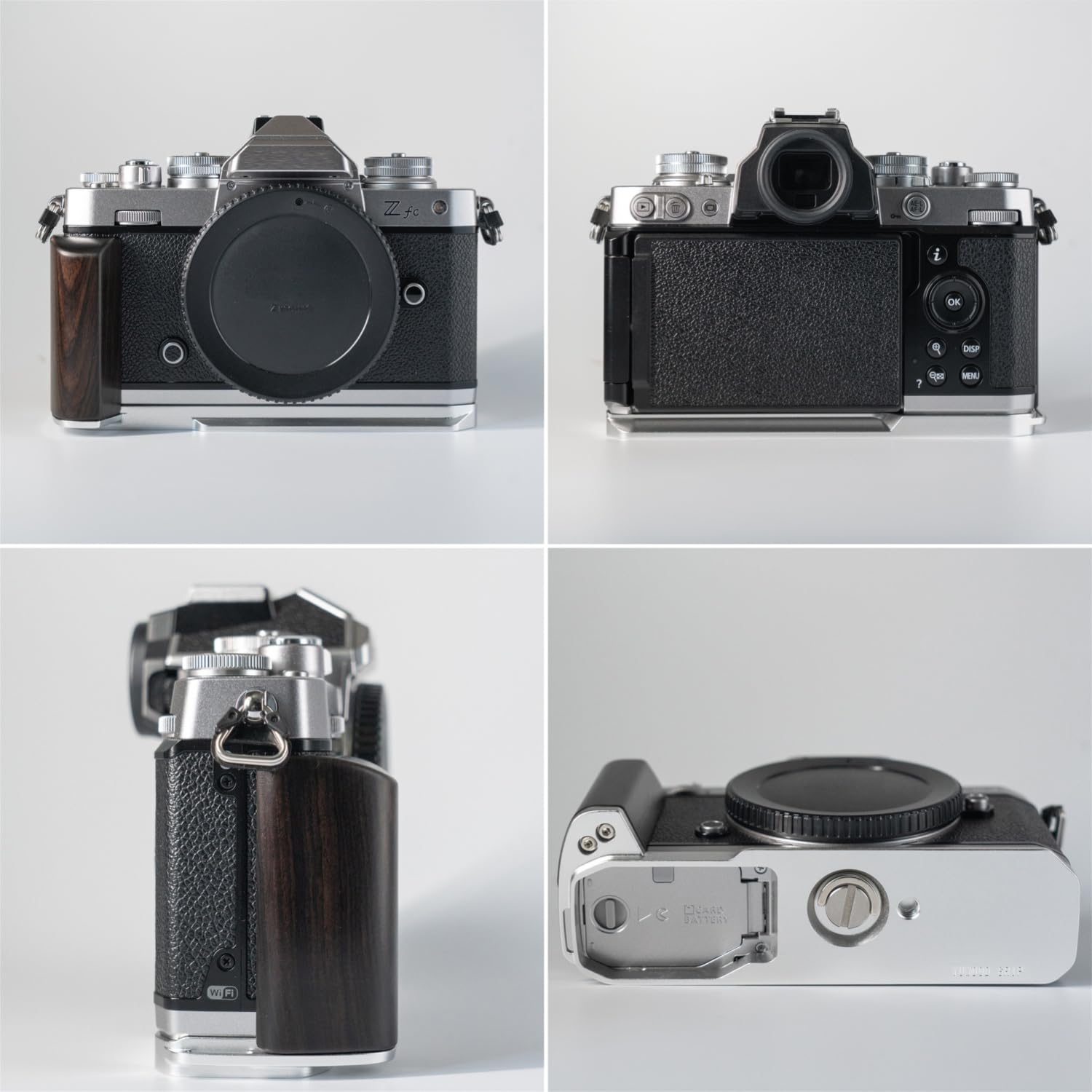 Amazon | Nikon 用 Z fc Zfc 専用 カメラウッドグリップ 高級檀木材
