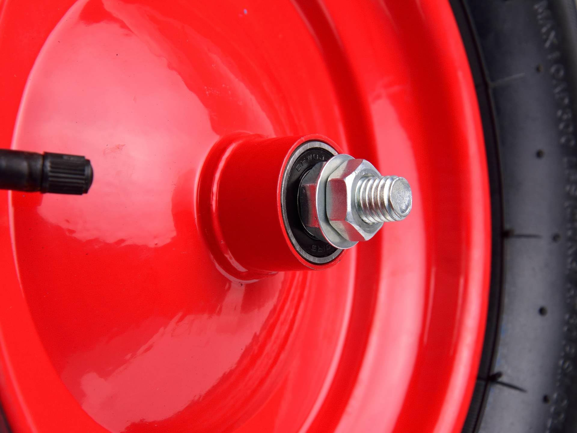 400-8 16" Ruota Carriola Pesante, Pneumatico 6 Strati, Cuscinetti A Sfera 25 Mm - Foto 7