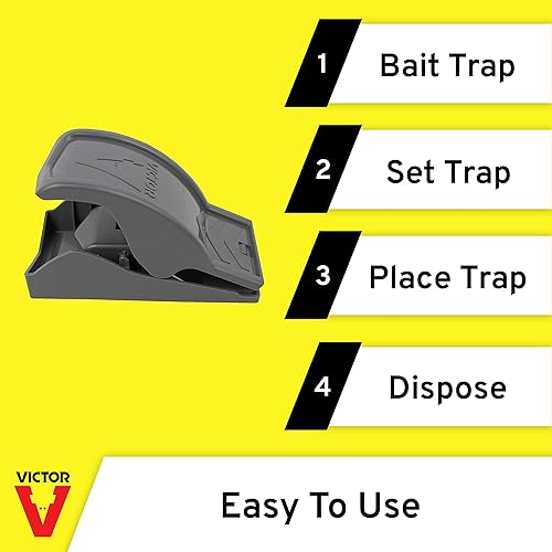 Miniatura 5 de Victor M070 - Trampa para ratones de eliminación rápida y limpia de roedores, fácil y segura, 2 trampas reutilizables para ratones