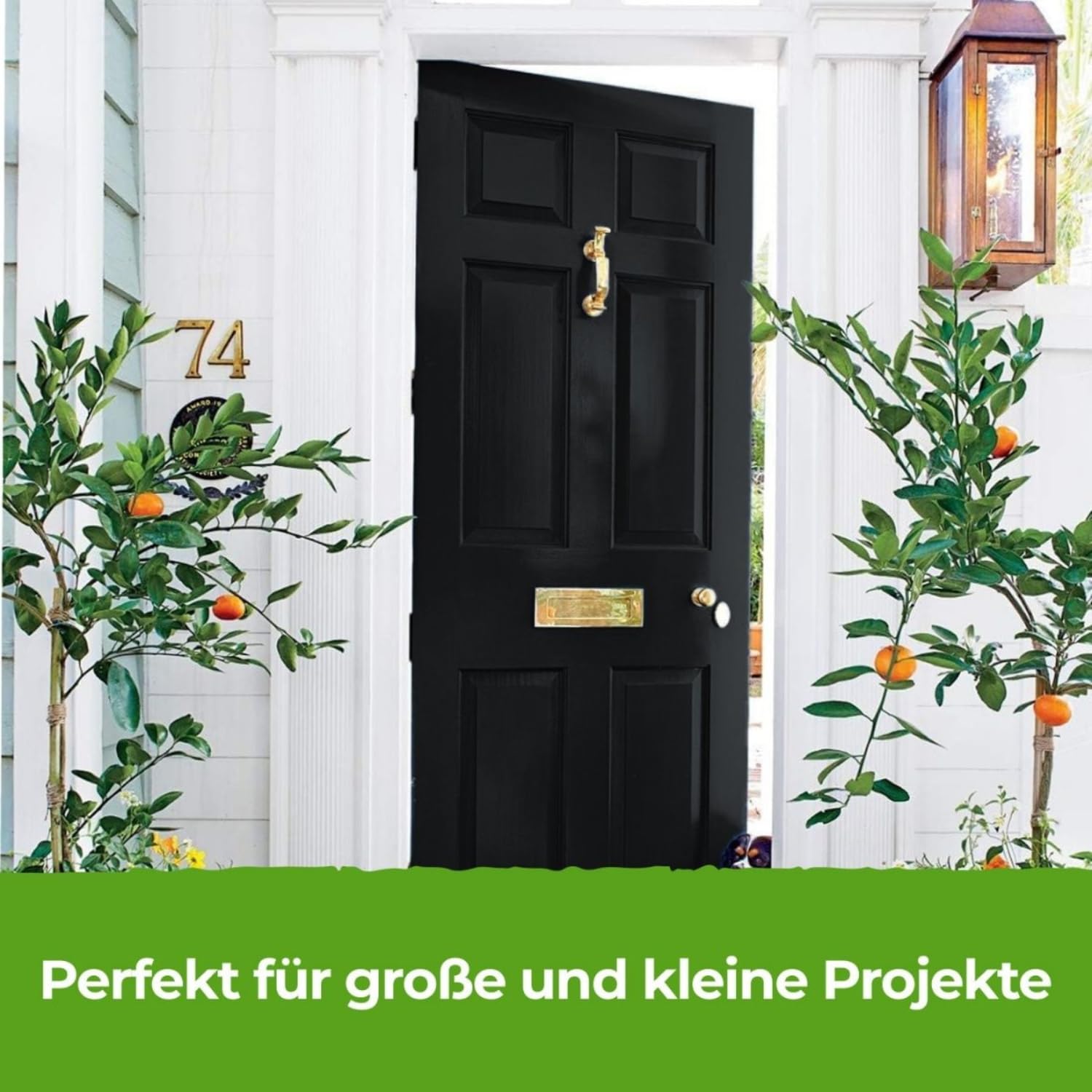 THE ONE All-In-One Farbe & Grundierung Schwarz 1 L Formel für mehrere Oberflächen mit 1 Anstrich